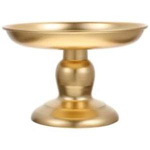 Charmant support à gâteau en métal doré avec art artisanal et motifs exquis pour les mariages et les occasions festives - Product Image 1