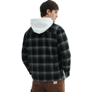 Veste chemise en laine mélangée pour homme de luxe - Coupe régulière Finition haut de gamme Vêtement décontracté chic - Product Image 3