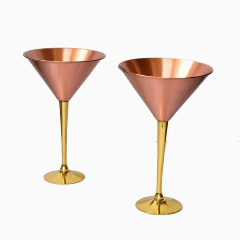 Premium Quality Pure Plain Copper Wine Glass Handmade Cocktail Cup Wine Glass for Home and Restaurant