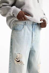 กางเกงขายาวทรงตรงเอวกลางผู้ชาย ทรงปกติ ผ้าฝ้าย 100% แห้งเร็ว น้ำหนักเบา ขายส่งจากปากีสถาน กำลังเป็นที่นิยมในสไตล์ฮิปฮอป - Product Image 4