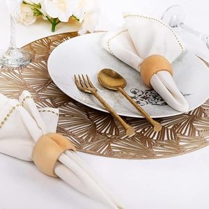 Ronds de serviette de Noël indiens Décor de table exclusif pour les mariages et les fêtes avec des serviettes de Noël en polyéthylène en papier - Product Image 4