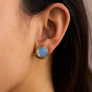 Pendientes de Ópalo Hechos a Mano, Gema Facetada de Latón, Plata de Ley 925, Chapado en Oro de 14k, Joyería Elegante - Product Image 5