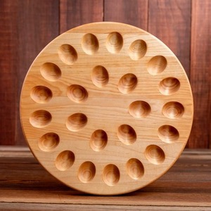 Porte-oeufs en bois compact pour le stockage de comptoir de cuisine et la conception de décor à la maison de ferme rustique minimaliste - Product Image 4