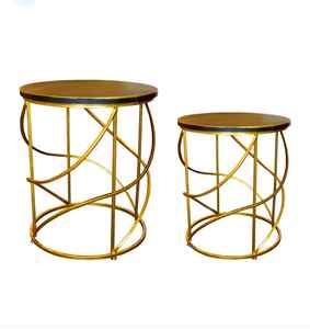 Mesa Auxiliar Moderna de Dos Niveles con Recubrimiento Dorado, Ajustable, Elegante, para Sala de Estar, Hotel, Decoración del Hogar, Oferta por Tiempo Limitado - Product Image 5