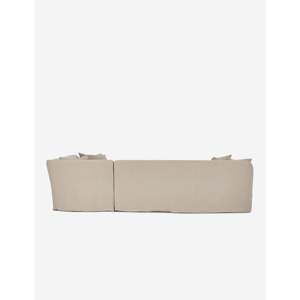 Lowell Chesterfield Sectional <b>Sofa</b> by Amber Lewis X Four Hands Genuine Leather Extendable Corner <b>Slipcover</b> <b>for</b> Home Furniture - Product Image 5