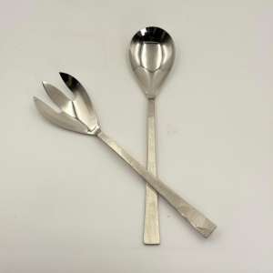 Vente flash : Ensemble de couverts de service pour salade en acier inoxydable, cuillère et fourchette, ustensiles de service de luxe, décoratifs - Product Image 3