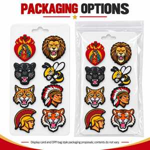 Set di 8 Charms Personalizzati in PVC a Tema Animali Selvatici: Leone, Tigre, <span class=keywords><strong>Pantera</strong></span>, Guerriero - Decorazioni per Zoccoli all'Ingrosso - Product Image 6