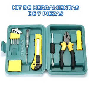 Kit di Riparazione Domestica di Alta Qualità a 7 Pezzi, Utensili Manuali in Plastica con Chiavi e Bussole, Personalizzazione OEM - Product Image 3