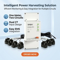 Compteur d'énergie Modbus RTU avec surveillance de circuits triphasés doubles pour EMS BMS SCADA