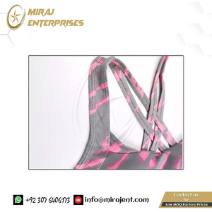 Women's Plus Size Crop Push Sports Bras Breathable Gym Shirts with Camouflage Print Sexy Yoga Wire Free Tops Washed Technique - Product Image 6