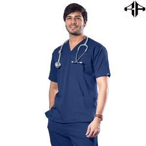 Trajes de Hospital de diseño de Color personalizado de MOQ bajo para hombres, el nuevo modelo más vendido, uniformes de Hospital de Color sólido para hombres - Product Image 3