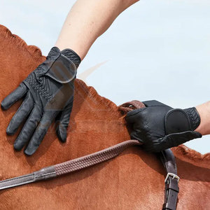 Nouveauté, vente chaude, gants d'équitation d'hiver, écologiques, sur mesure, en cuir/spandex, unisexe, sangle de poignet réglable - Product Image 3