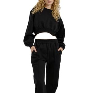 Conjunto Deportivo de 2 Piezas para Mujer con Logotipo Personalizado, Sudadera con Capucha de Felpa con Estampado Sólido y Pantalones Deportivos Casuales para Invierno 2026 - Product Image 5