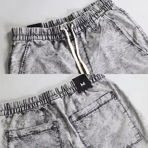 Pantalones Cortos Básicos Color Lavanda con Lavado Ácido para Hombre, Más Vendidos en 2025, Cintura Elástica, Bolsillos Laterales, Malla Deportiva Informal, Diseño Sólido Digital - Product Image 5