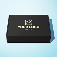 Boîtes d'expédition en carton ondulé pour colis cadeaux noirs en gros, boîtes d'expédition personnalisées avec logo