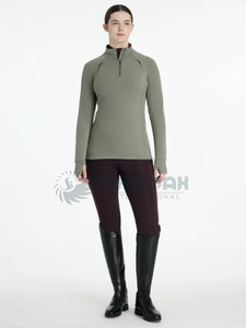 Jersey de equitación para mujer, sudadera ecuestre, ropa informal cálida, ropa acogedora para montar al aire libre, top de entrenamiento de tela suave - Product Image 4