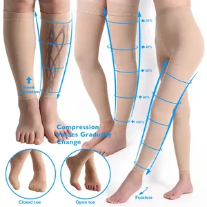 <span class=keywords><strong>Bas</strong></span> <span class=keywords><strong>de</strong></span> compression personnalisés pour infirmières, <span class=keywords><strong>en</strong></span> nylon élastique, mi-cuisses, pour varices, collants <span class=keywords><strong>de</strong></span> compression pour femmes - Product Image 2