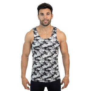 Camiseta sin mangas estampada para correr para hombre, camiseta sin mangas con estampado personalizado por sublimación ajustada para gimnasio con músculos, camiseta sin mangas 2025 - Product Image 5