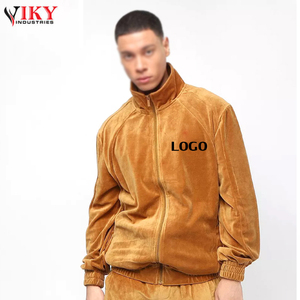VIKY INDUSTRIES-ropa de entrenamiento para hombre, chándal de terciopelo con cuello levantado a la moda, novedad - Product Image 2