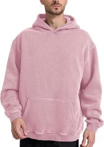 Hombres Invierno Casual Lavado ácido Sudaderas con capucha Color sólido 100% Algodón Fleece Regular Fit Moda Wear - Product Image 6