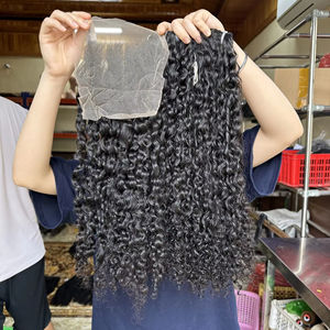 Venta al por mayor tendencia de alta calidad mechones rizados cabezas de entrenamiento de cabello humano vietnamita para mujeres negras vendedores - Product Image 1