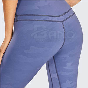 Leggings de gimnasio personalizables de alta calidad para mujer Ropa de Yoga de fitness Premium con cintura alta-Leggings en blanco al por mayor - Product Image 6
