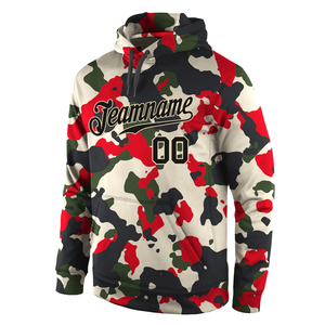 Sudadera con capucha de sublimación de camuflaje de gran tamaño, diseño personalizado, sudaderas de invierno para jóvenes y adultos con bolsillo de canguro mezclado de algodón - Product Image 2