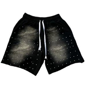 Pantalones Cortos Personalizados para Hombre, de Alta Calidad, con Lavado Ácido y Pedrería, 100% Algodón Felpa, los Más Vendidos - Product Image 3