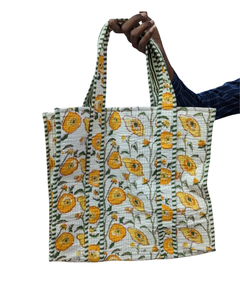 Sac fourre-tout en tissu matelassé 100% coton avec longue poignée, fermeture à glissière, écologique et logo personnalisable pour un usage quotidien - Product Image 3