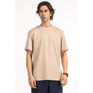 Men's Eco-Friendly 100% Cotton Loose Fit Jersey T-Shirt 300gsm Solid <b>Screen</b> Printed Short Sleeve O-Neck OEM ODM Private Label - Product Image 1