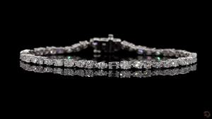 2.92 CT สร้อยข้อมือเพชรคละรูปร่างสำหรับปลูก14K สีขาวทอง VVS EF ความชัดเจนเครื่องประดับโซ่หรูหราแบบมินิมอล - Product Image 5