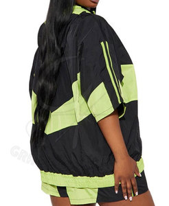 ชุดครอปสองชิ้นสำหรับผู้หญิงชุดรางแบบซิปน้ำหนักเบาสำหรับฤดูร้อน - Product Image 2