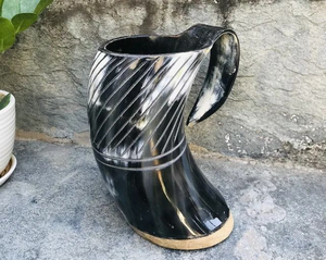 Taza Artesanal Rústica de Cuerno de Búfalo, Taza Ecológica Natural para Beber, para Bar y Cocina - Product Image 4