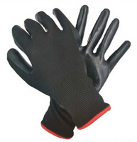 Gants de travail en polyester de calibre 13, gants de sécurité flexibles avec revêtement en PU, revêtement en polyuréthane