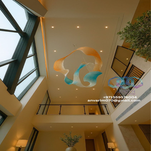 Lustre de vague artistique de luxe moderne avec alimentation CA pour les hôtels villas aux États-Unis Émirats arabes unis Arabie saoudite Qatar Koweït Oman Bahreïn Chine - Product Image 3