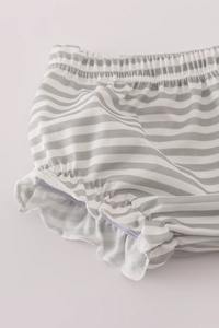 Vente chaude Mignon Marron Brodé Bloomer Ensemble pour Bébé Filles ODM Fourniture Deux Pièces Western Thème Tenue pour Enfants - Product Image 6