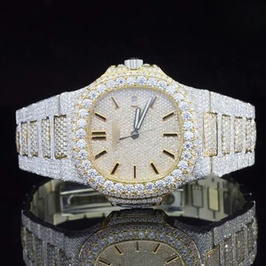 Reloj de Moissanita Completamente Automático con Incrustaciones de Diamantes para Hombre, Estilo Hip Hop de Lujo Personalizado, Reloj de Acero Inoxidable, Joyería de Alta Gama - Product Image 2