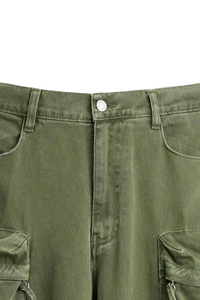 Pantalones Cargo Jogger de Pierna Ancha para Hombre, Casuales, Ligeros, 100% Algodón, Estilo Urbano, Antiarrugas, de Secado Rápido - Product Image 3