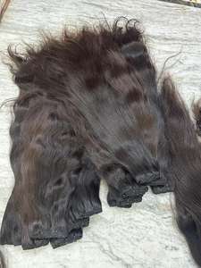 Extensions de cheveux naturels indiens ondulés Remy de 18 pouces d'épaisseur, doux et soyeux, de haute qualité, pour perruques coiffantes et meilleur prix - Product Image 3