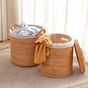 Panier de rangement carré en rotin pour salle de bain, cuisine, poubelle, organiseur et objet décoratif - Product Image 2