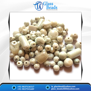 No. 1 Indian Seller of High Quality 10 to 25mm White Glass <b>Beads</b> for Jewelry Making at Best Competitive Price - Product Image 3