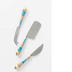 Ensemble de couteaux à fromage réutilisables élégants et épandeurs de fromage au beurre avec poignée florale en aluminium ensemble de vaisselle couteau à beurre - Product Image 2