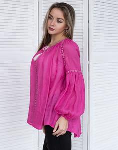 เสื้อเบลาส์ผ้าคอตตอนอูเรนเชียนหรูหราเสื้อโบโฮแต่งพู่เสื้อเชิ๊ตแบบเรียบง่ายใส่สบายๆสำหรับปาร์ตี้ฤดูร้อนฤดูร้อน - Product Image 2