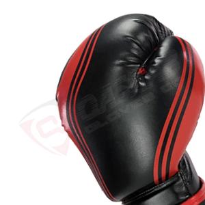 Latest-Design Black-Color Red-Stripes Boxing-Fighting Boxing Training Leather Fabric-Youth High Quality Leather Custom Gloves - Product Image 6