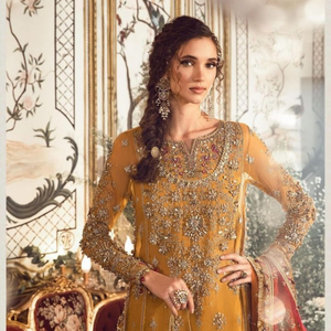 Wholesale Price OEM Service Fashionable Women Dress for Mehndi Readty to Wear Sharara Duppata Modest Wedding Dress for Ladies - Product Image 2