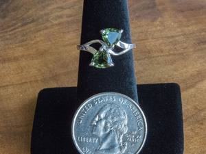 Bague de réglage de lunette en argent Sterling Moldavite à facettes 2x6mm trillion de pierres coupées bijoux météorite de qualité musée pour la fête de mariage - Product Image 6