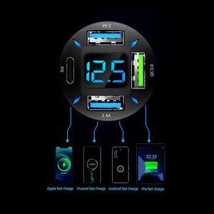 66W 4พอร์ต USB PD ชาร์จเร็วในรถยนต์ QC <span class=keywords><strong>3</strong></span>.0ชาร์จเร็ว4 in 1 QC3.0 33W + เอาต์พุต<span class=keywords><strong>3</strong></span>.1A USB C PD สำหรับชาร์จโทรศัพท์ - Product Image 5