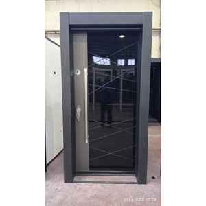 Puerta Interior de Acero Panorámica ABSDOOR, Moderna, Elegante, con Aspecto de Hoja Brillante, Manual, de Seguridad, con Aislamiento Térmico, para Hoteles, Turquía - Product Image 5