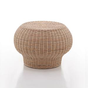 Tabouret en rotin élégant, rustique, design vintage, pouf pouf en rotin fait à la main, meubles de maison, repose-pieds de style bohème, fabriqué au Vietnam - Product Image 2