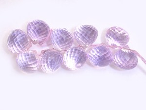 AAA amatista Rosa 9x9mm piedra preciosa cebolla Briolette cuenta Natural rara amatista semipreciosa piedra preciosa suelta facetada cuenta para joyería - Product Image 5